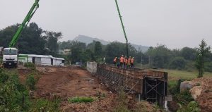 Box Culvert Slab Work in progress @ Km 163+886 LHS