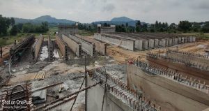 PSC Girder casting works are in progress @ 159+100